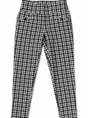 SOHO APPAREL Black/White Plaid Stretch Pant